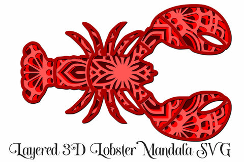 Download Lobster Layered Mandala Svg For Paper Cutting So Fontsy