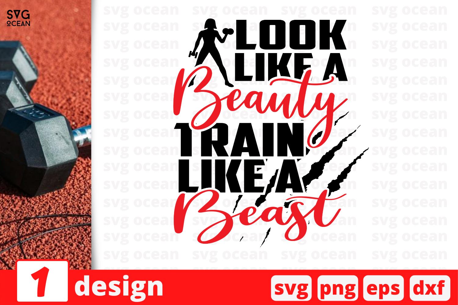 Download Look Like A Beauty Train Like A Beast Gym Quotes Cricut Svg So Fontsy