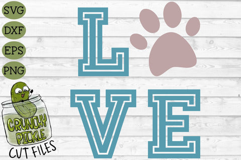 Download Love Cat Or Dog Paw Print Svg File So Fontsy