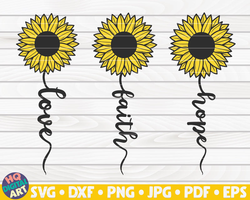 Free Free 313 Faith Hope Love Sunflower Svg SVG PNG EPS DXF File