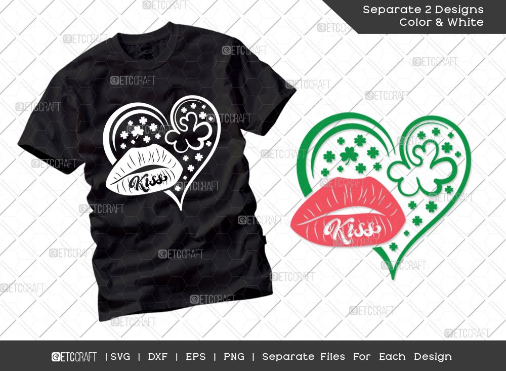 Download Love Shape With Lips Kiss Svg Cut File St Patricks Day Svg Lips Svg Clover Leaf Tree Svg T Shirt Design So Fontsy