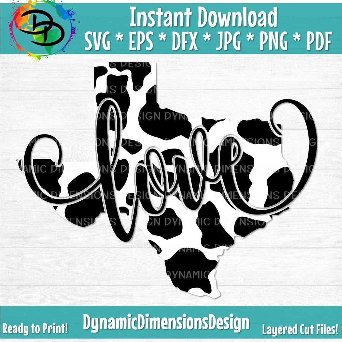 Download Love Texas Cow Print So Fontsy