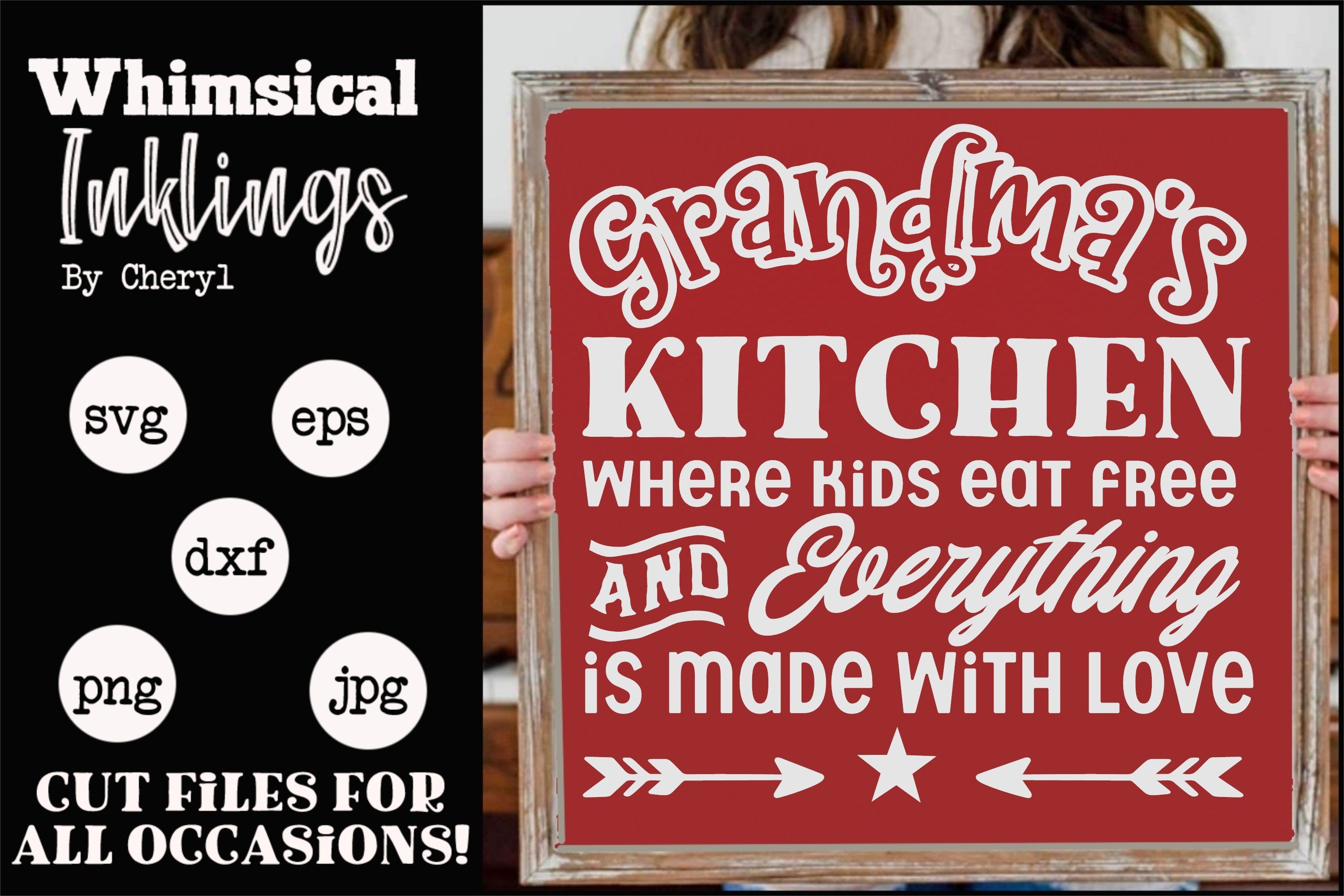 Made With Love Grandmas Kitchen Svg So Fontsy