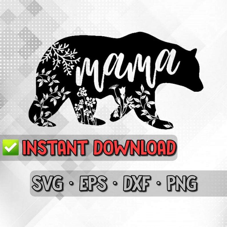 Free Free Mama Bear Svg With Flowers 241 SVG PNG EPS DXF File