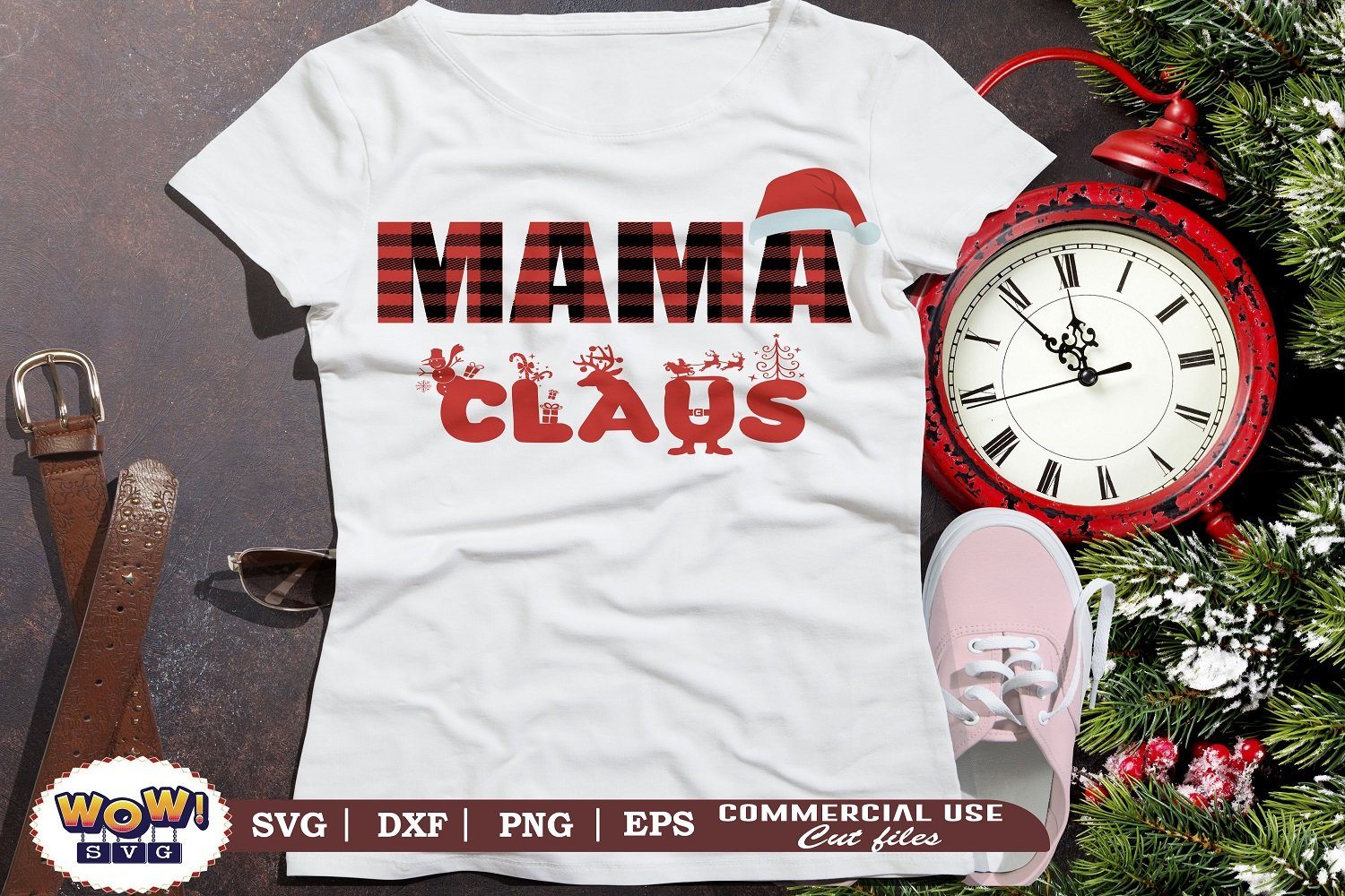 Download Mama Clause Svg Christmas Plaid Svg Santa Claus Svg Png So Fontsy