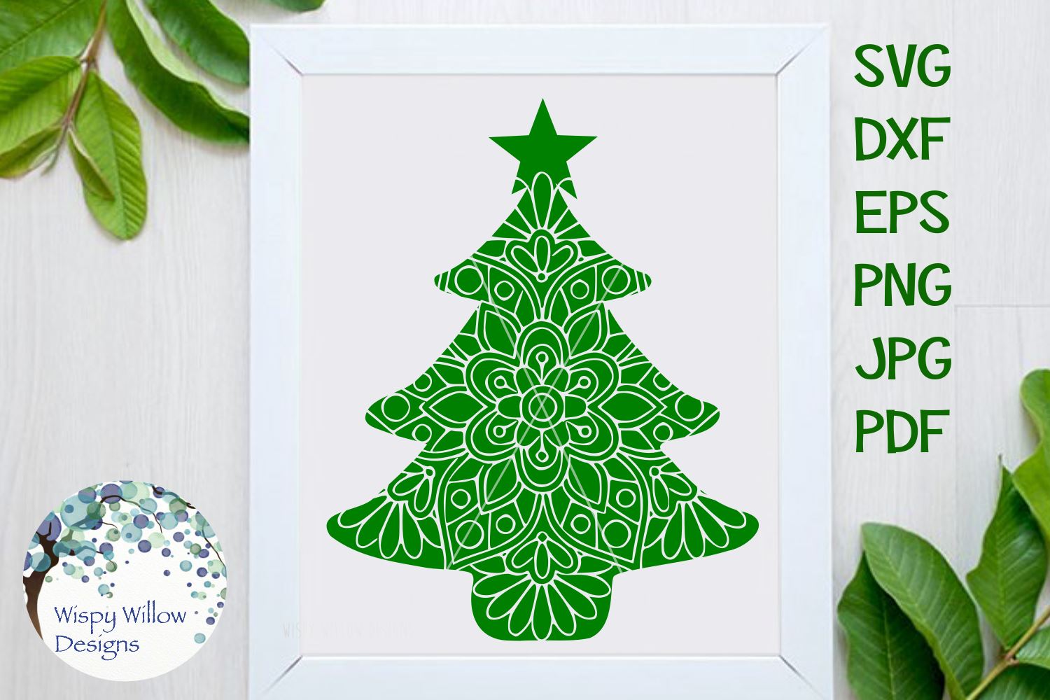 Download Mandala Christmas Tree Svg So Fontsy