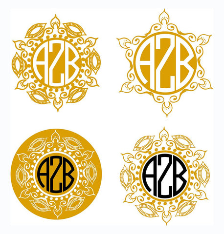 Download Mandala Monogram Svg Mandala Frames So Fontsy