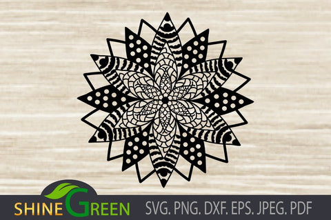 Free Free 176 Mandala Sunflower Svg Black And White SVG PNG EPS DXF File