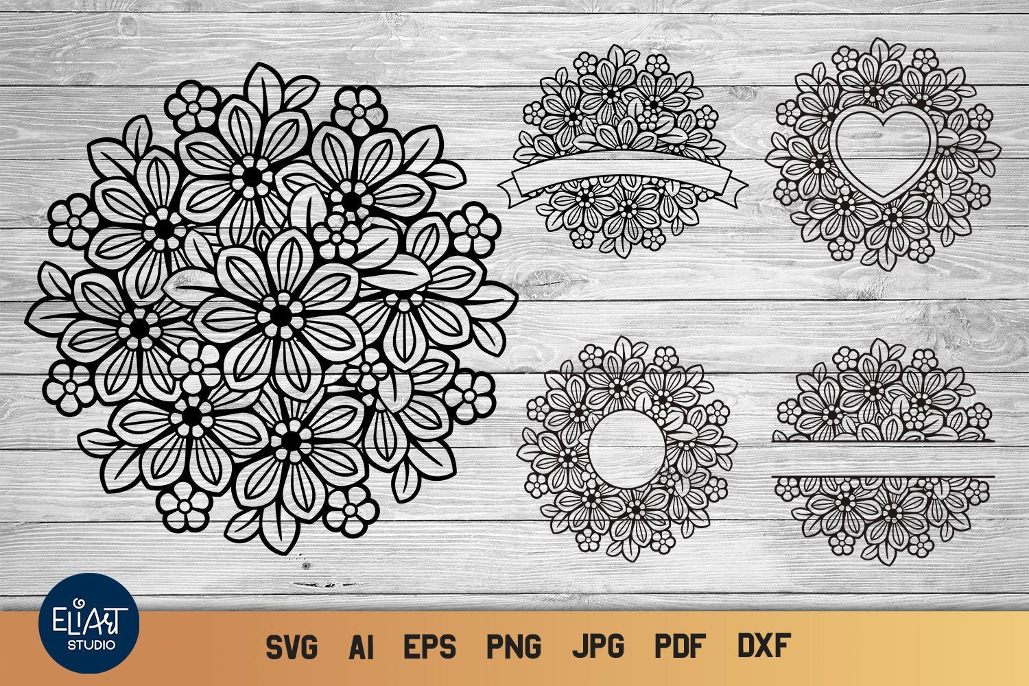 Free Free 135 Monogram Flower Mandala Svg SVG PNG EPS DXF File