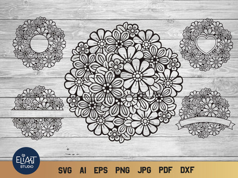 Download Mandala Svg Valentines Day Svg Flower Mandala Svg So Fontsy