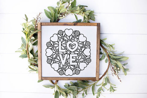 Download Mandala Svg With Hearts And Flowers Love Svg Valentines Day Design So Fontsy