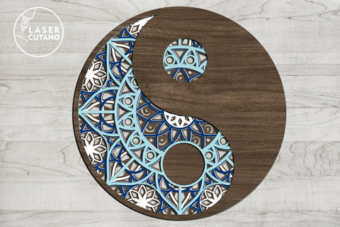 Download Mandala Yin Yang Multilayer Laser Cut Files Mandala Round Sign Svg 3d Designs So Fontsy