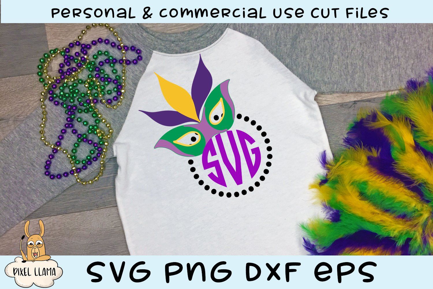 Mardi Gras Mask Monogram Svg Cut File So Fontsy