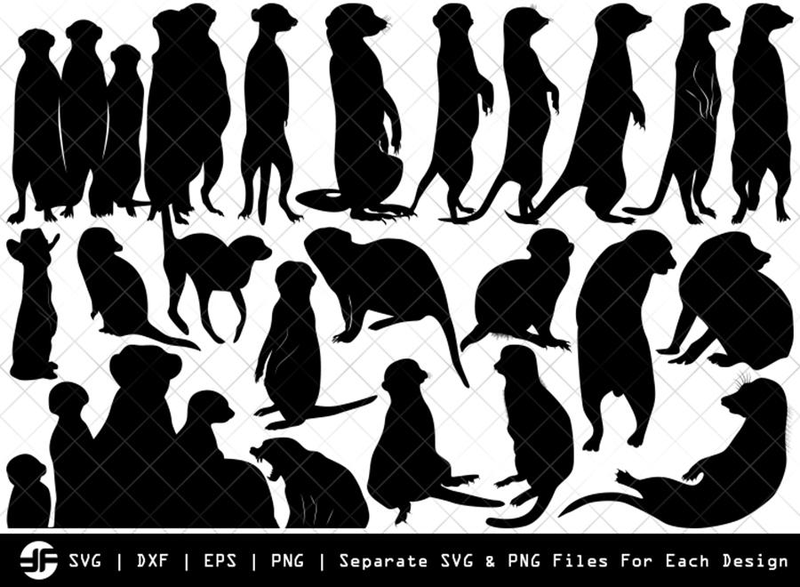 Download Meerkat Svg Animal Svg Silhouette Bundle Svg Cut File So Fontsy