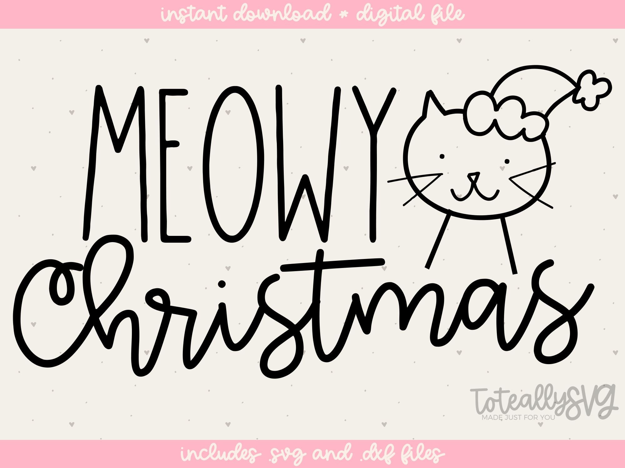 Download Meowy Christmas Christmas Holiday Svg Design So Fontsy