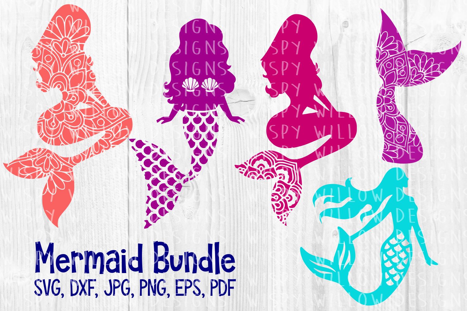 Download Mermaid Bundle Mandala Summer So Fontsy