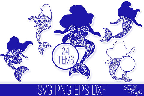 Download Mermaid Mandala Svg Files Pack So Fontsy