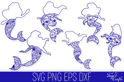 Download Mermaid Mandala Svg Files Pack So Fontsy