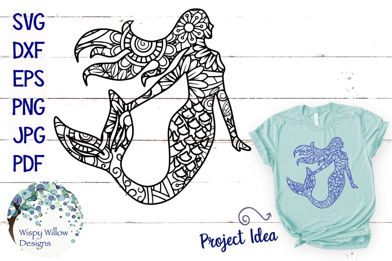 Free Free 281 Mermaid Zentangle Svg SVG PNG EPS DXF File