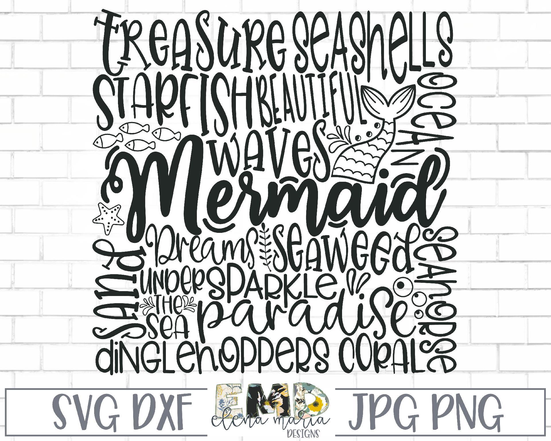 Download Mermaid Subway Art Svg File Mermaid Silhouette Svg So Fontsy