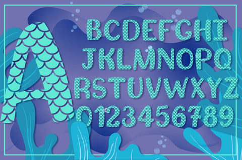 Download Mermaid Svg Alphabet Mermaid Scales Alphabet So Fontsy