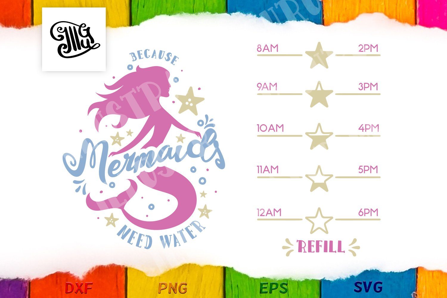 Mermaid Water Tracker Because Mermaids Need Water So Fontsy