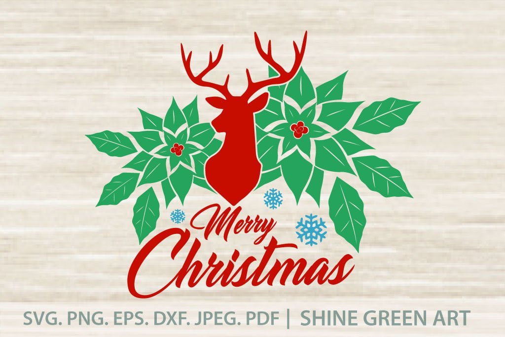 Download Merry Christmas Reindeer Svg So Fontsy