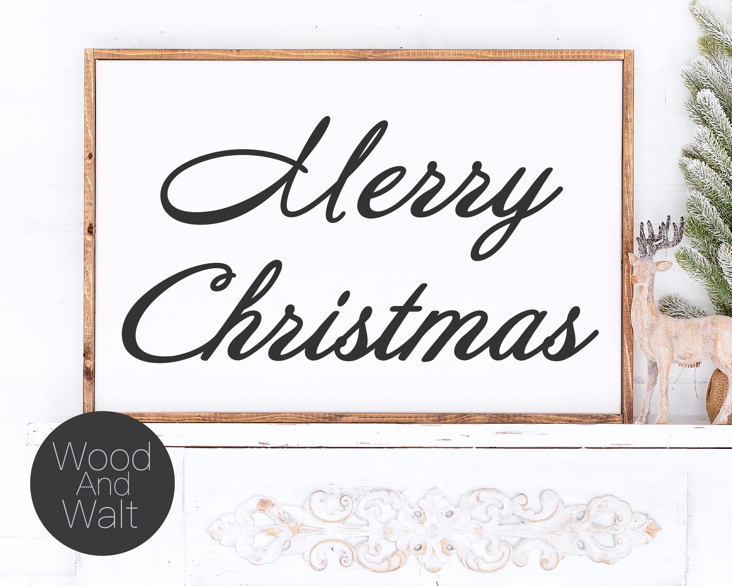 Free Rustic Merry Christmas Svg SVG PNG EPS DXF File