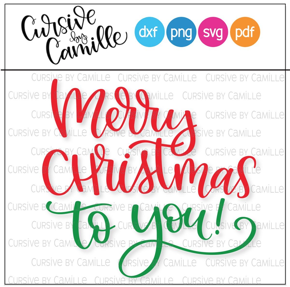 Download Merry Christmas To You Hand Lettered Svg Cut File So Fontsy