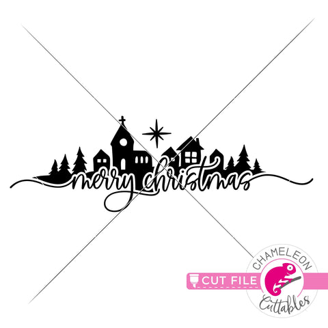 Download Merry Christmas Town Svg Png Dxf Eps Jpeg So Fontsy