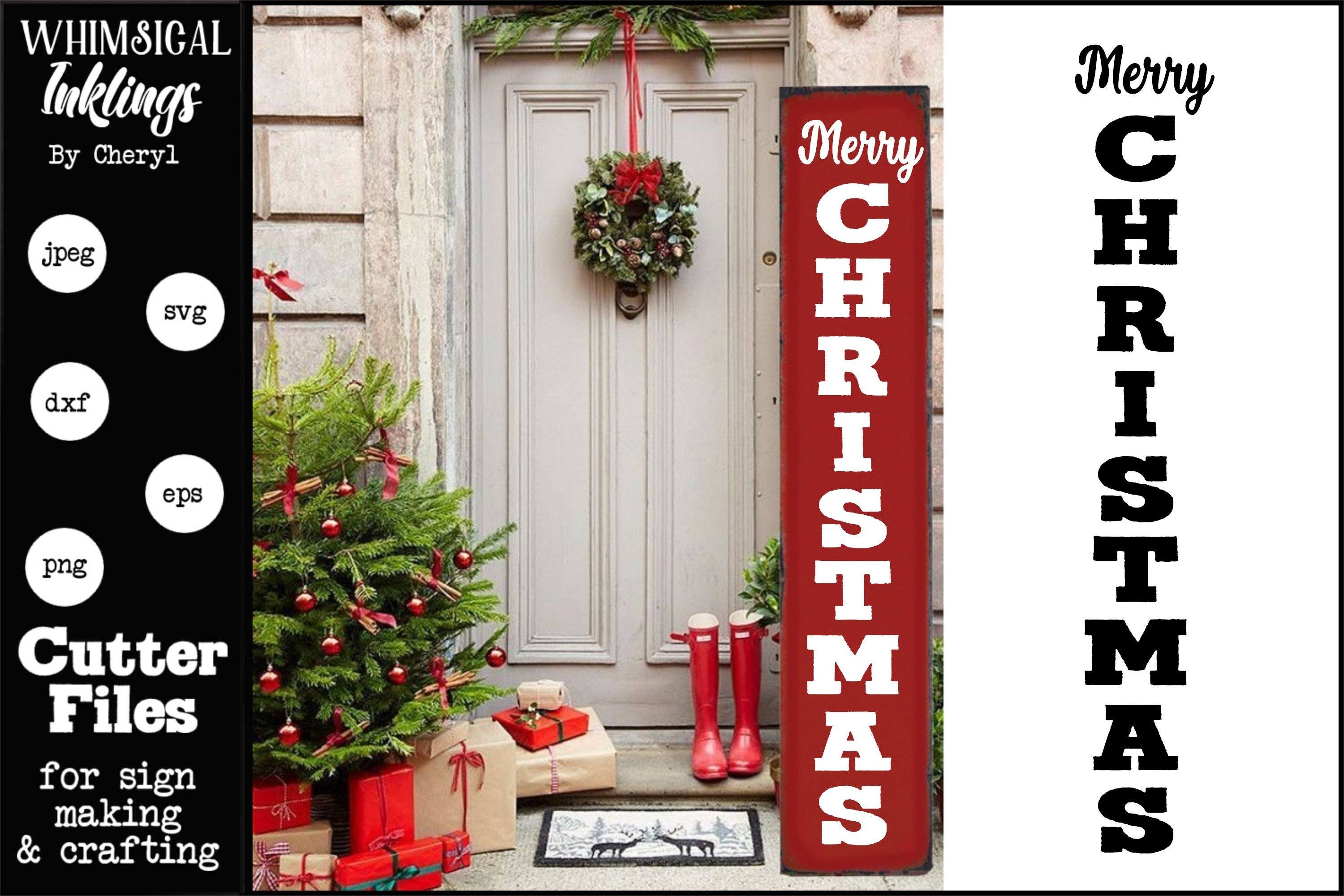 Free Merry Christmas Vertical Svg Free