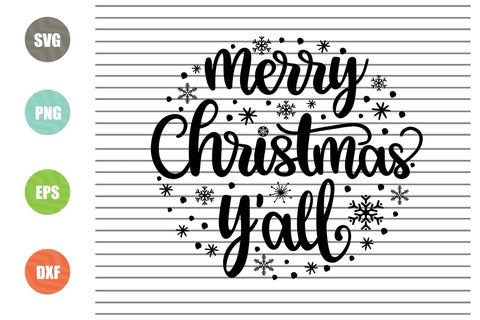 Download Merry Christmas Y All Svg Christmas Svg Png Dxf Eps Cut Files So Fontsy