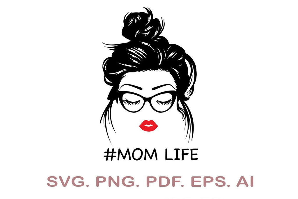 Messy Bun Mom Svg Mom Svg So Fontsy 8795