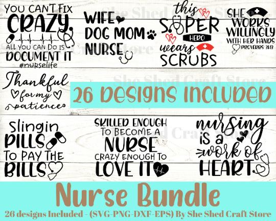 Download Nurse Svg Bundle Nursing Svg Essential Worker Rn Svg Medical Svg Pediatric Nurse Nurse Life Nurse Svg Files For Cricut So Fontsy