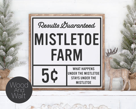 Download Mistletoe Farm Svg Christmas Cut File Holiday Vintage Design Stencil Wood Sign Printable Wall Art Funny Couples Winter Design So Fontsy