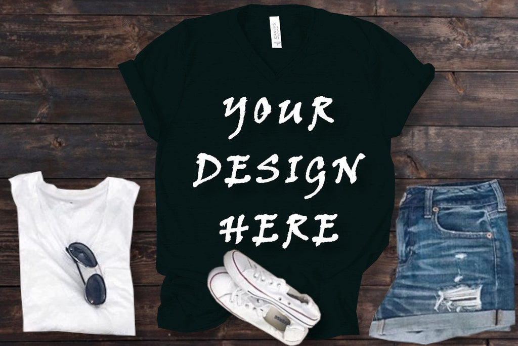 Mockup Black T-shirt, Bella Canvas T-shirt , Back to School , Mock up ...