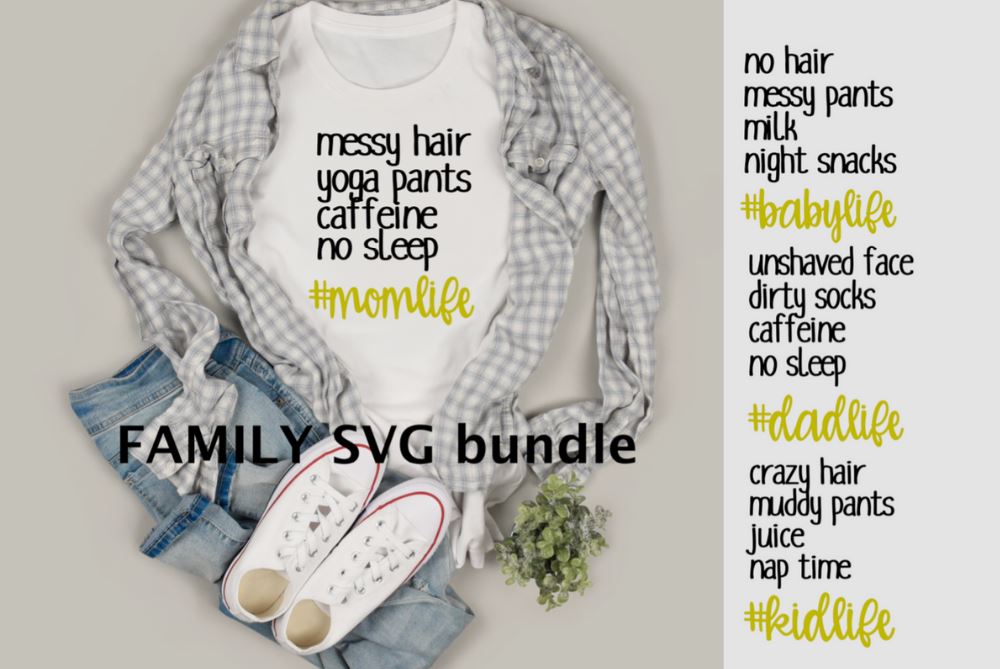 Mom Life Dad Life Kid Life Baby Life Funny Family Life Bundle Svg Dxf So Fontsy