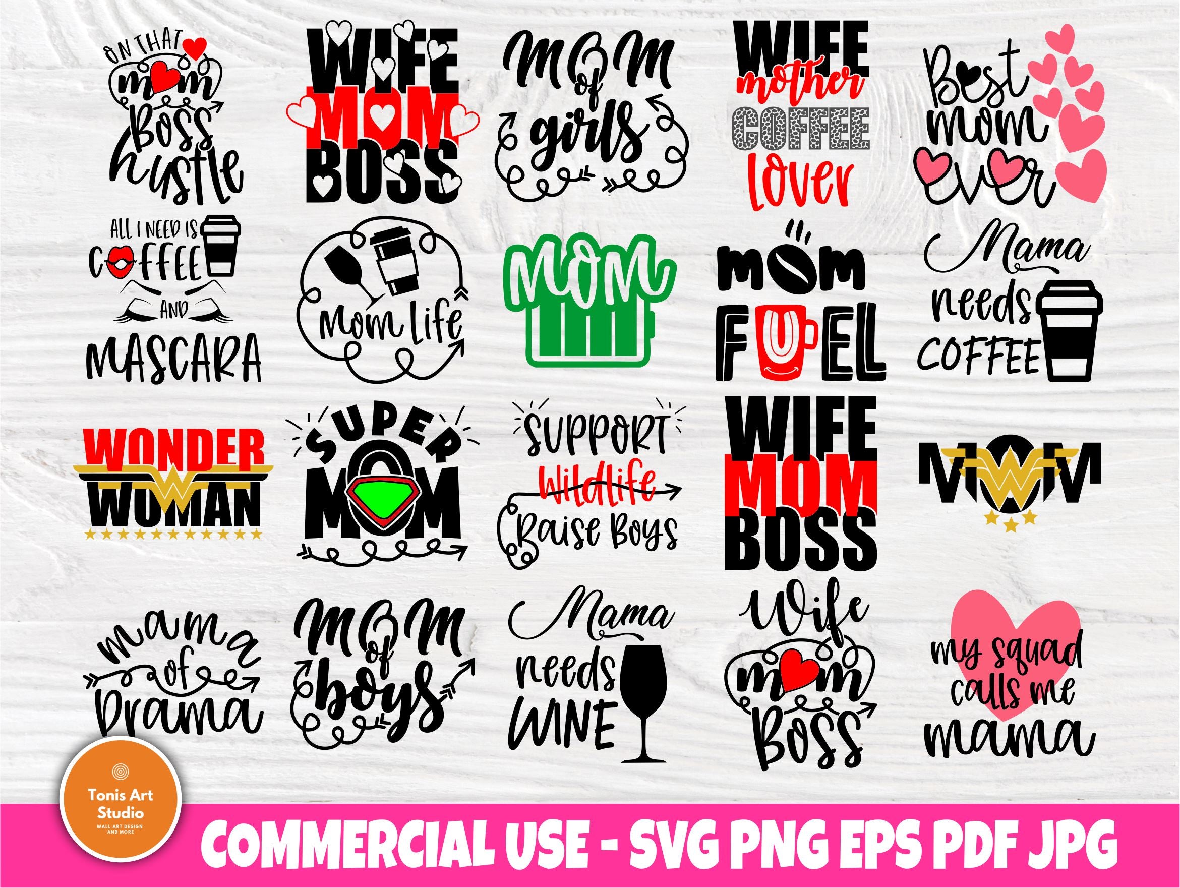 Mom Life Svg Bundle Mom Svg Funny Mom Quotes Svg Files For Cricut And Silhouette Mom Signs Wife Mom Boss Svg Wonder Woman Svg So Fontsy