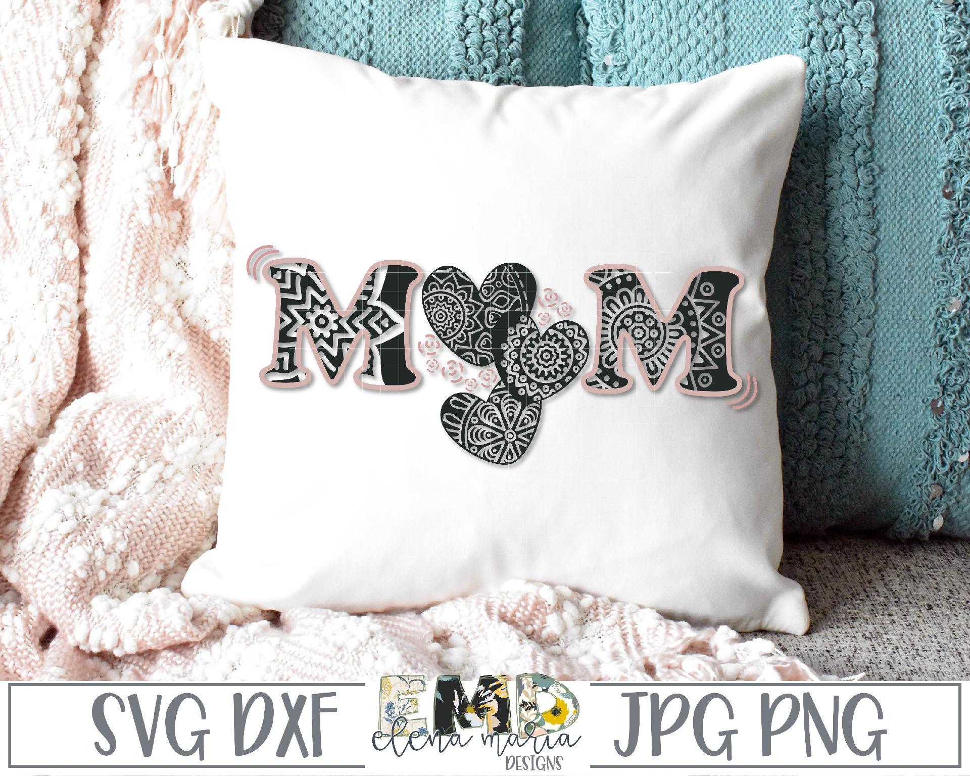 Download Mom Mandala Svg Mothers Day Zentangle Svg So Fontsy