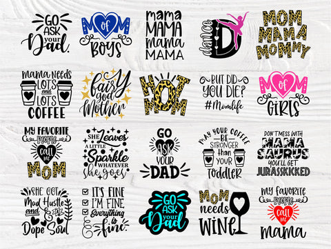 Download Mom Svg Bundle Shirt Designs Mom Life Mama Svg So Fontsy