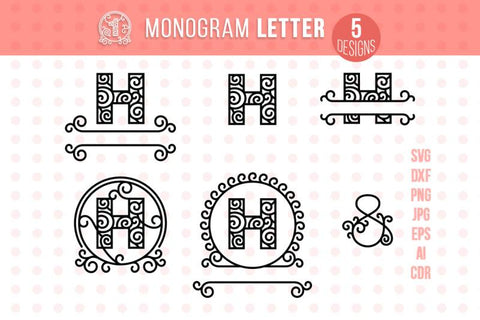 Download Monogram Letter H So Fontsy