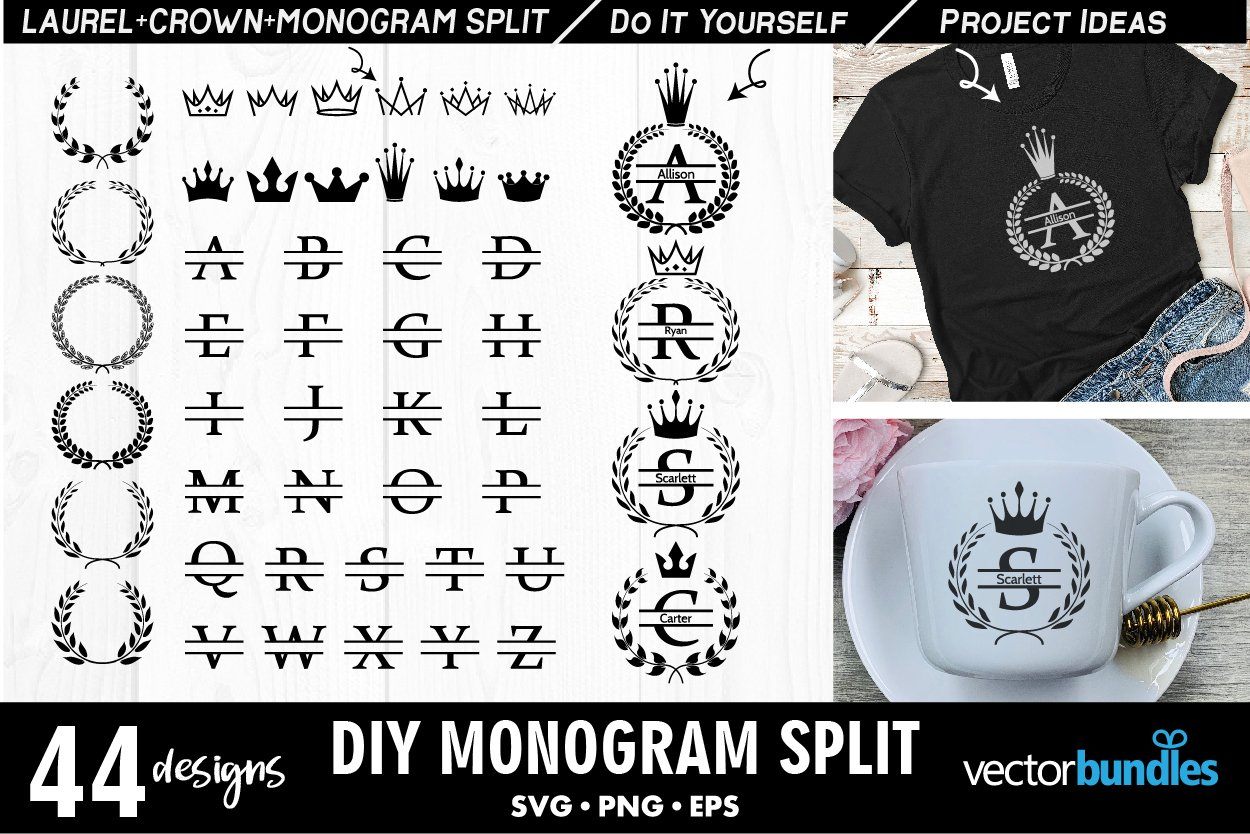 Download Monogram Maker Split Text Svg So Fontsy