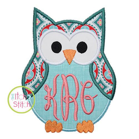 Download Monogram Owl Applique Design So Fontsy