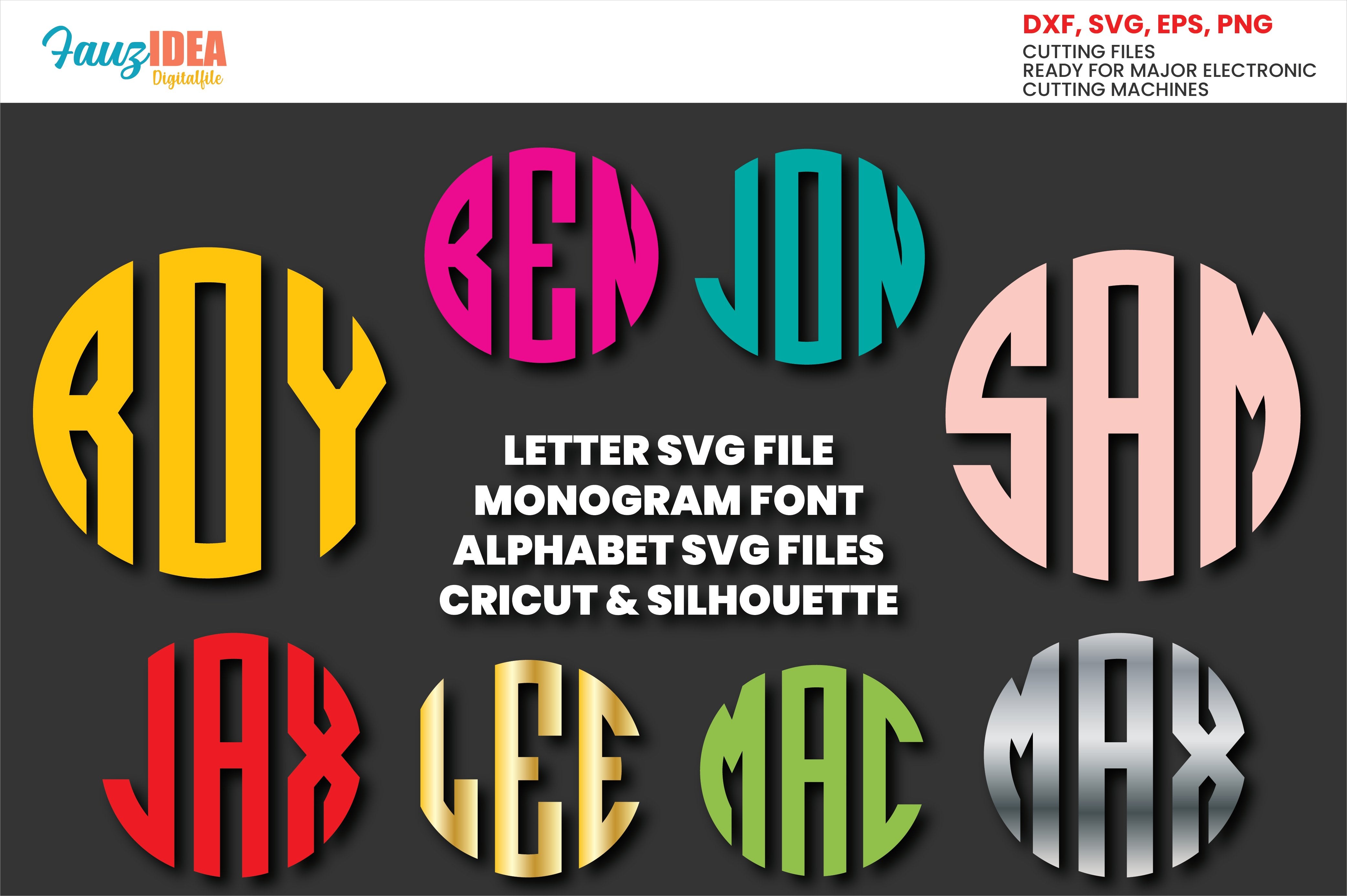 Download Monogram Svg Font Svg Letter Svg Vinyl Cut File Alphabet Svg Files For Cricut Silhouette Digital Download Svg Cut File Png Dxf Eps So Fontsy