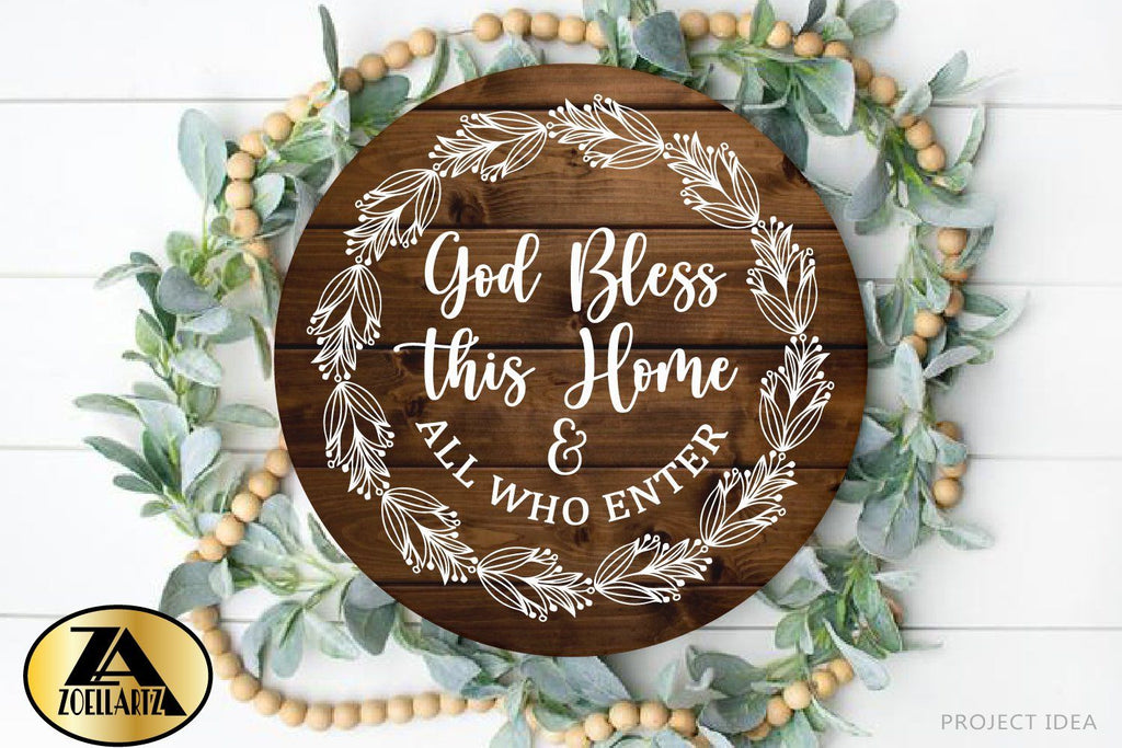 Download Monogram SVG Home Sign SVG Farmhouse Wreath SVG Cut Files ...