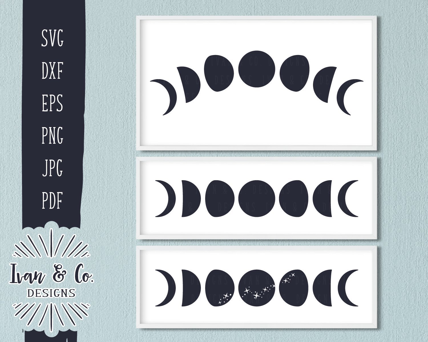 Download Moon Phases Svg Files 3 Styles Astrology Astronomy Full Moon Crescent Moon 816714798 So Fontsy