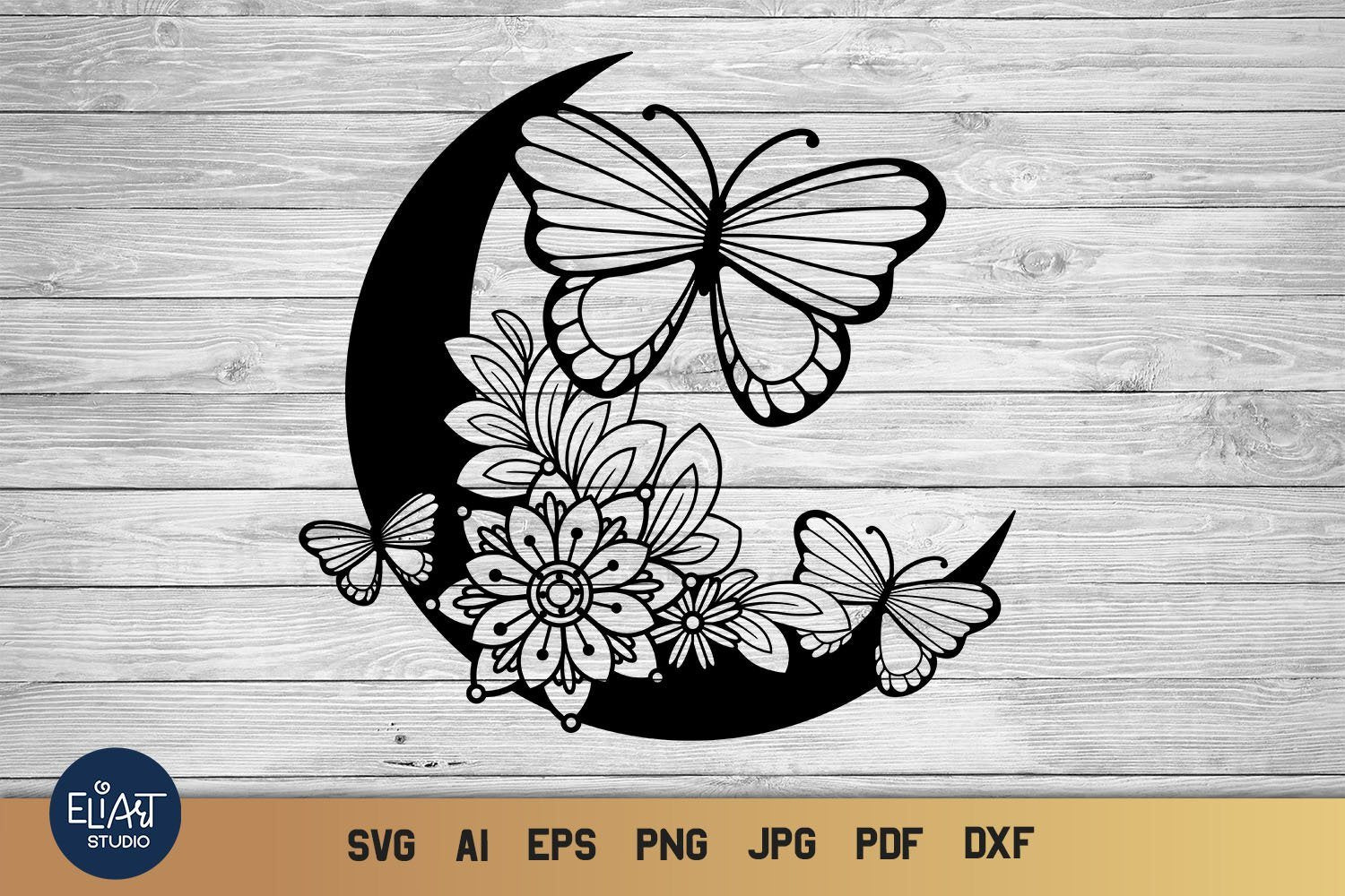 Free 92 Sketch Half Butterfly Half Flower Svg SVG PNG EPS DXF File