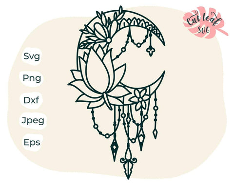 Free Free 106 Moon Dreamcatcher Svg Free SVG PNG EPS DXF File