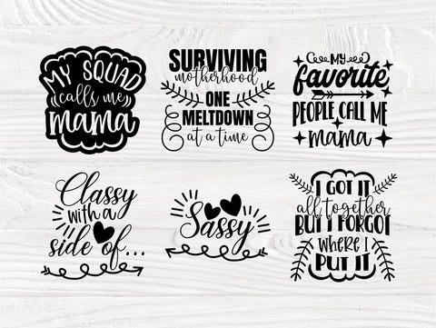 Download Mothers Day Svg Bundle Mom Quotes Blessed Mama So Fontsy