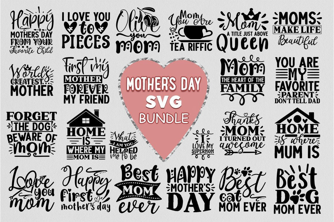 Download Mother S Day Svg Bundle So Fontsy
